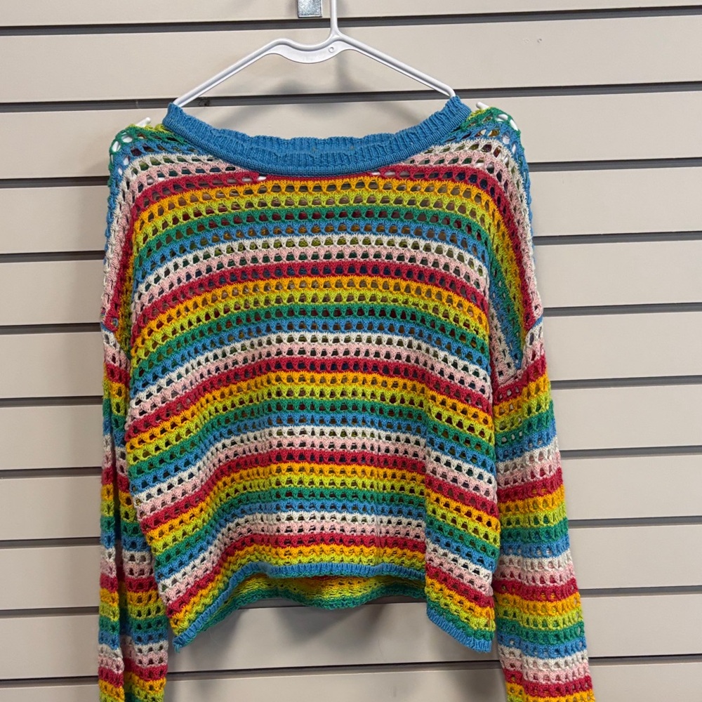 Pink Lily Colorful Striped Knit Sweater